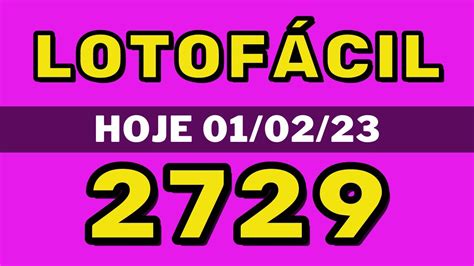 lotofácil 2729 giga-sena|Resultado da Lotofácil 2729 de hoje, 01/02; prêmio é de 4 milhões.